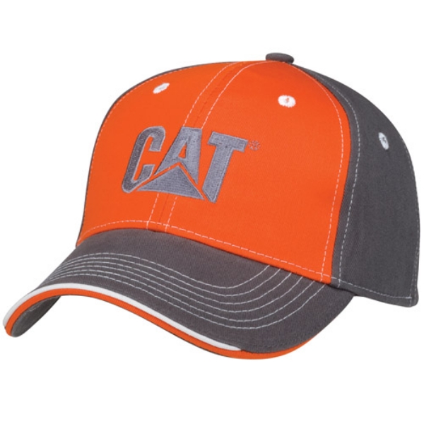 Picture of CAT Charcoal Gray and Orange Cap