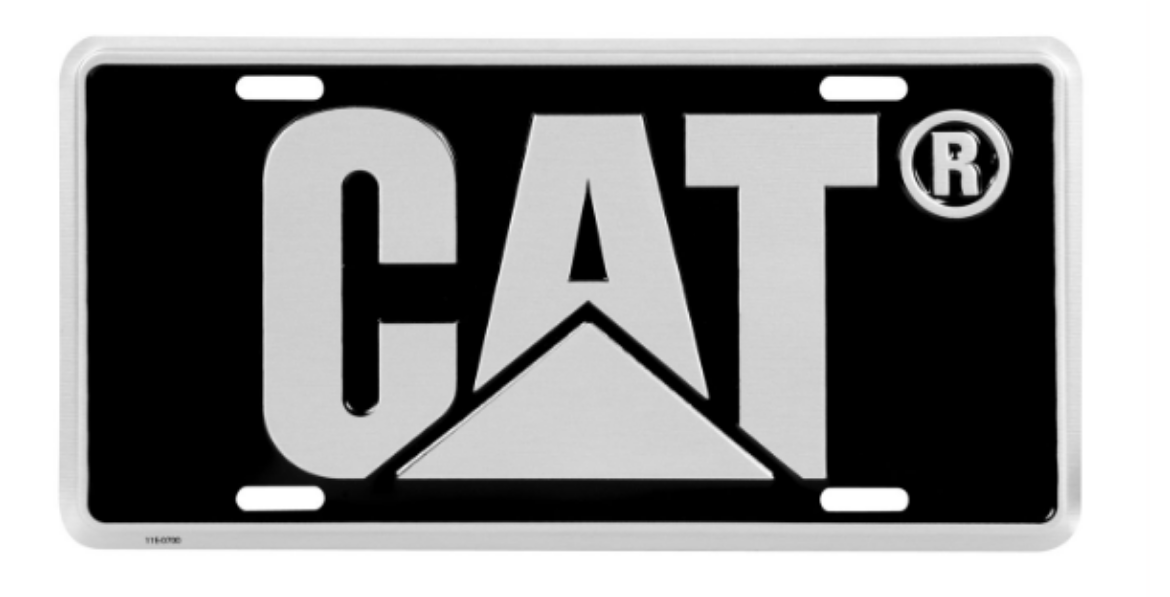 Picture of CAT License Plate - Black/Silver